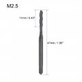 Uxcell Metric Spiral Point Machine Screw Tap M2 5 Thread H2 Nitriding High Speed Steel 2pcs