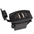 Esupport 12v 24v 3 1a Motorcycle Car Dual Usb Power Supply Charger Port Socket Waterproof White Led Light 