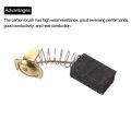 Uxcell 10 Pack 999-043 Carbon Brushes 18x11x7mm Power Tool For Electric Hammer Drill Motor