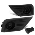 Pair Smoked Lens Fog Light Lamps W Bezel Cover Switch Compatible With Altima 4-door 16-18