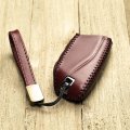 Vitodeco Premium Leather Key Fob Case For Bmw X5 X6 X2 I5 2024-up X7 X1 3 Series 7 Ix I4 I7 2023-up 4-button Tocora Red