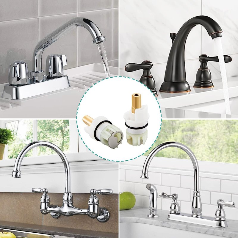 Rehuh Rp25513 Faucet Stem Assembly Replacement Kit For Delta Two Handle