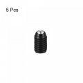 Uxcell Ball Point Set Screws 5pcs M5 X 8mm High Carbon Steel Metric Spring Hex Socket Grub Screw
