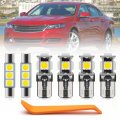 9pcs White Led Intrior Lights Bulb Kit For Chevy Impala 2014 2015 2016 2017 2018 Footwell Glove Box Vanity Mirror Trunk License