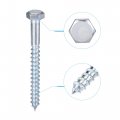 Uxcell Hex Lag Screws M8 X 80mm Carbon Steel Zinc Plated Half Thread Self-tapping Bolts For Wood Screw 15pcs