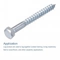 Uxcell Hex Lag Screws M8 X 80mm Carbon Steel Zinc Plated Half Thread Self-tapping Bolts For Wood Screw 15pcs
