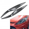 Lirun Front Headlight Eyebrow Trim Carbon Fiber Cover Decoration Headlamp Eyelids Frame Replacement For Ford Fiesta Mk6