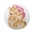 1080 Graphics Corgi Puppies Art Design Key Chain Double Sided Stainless Steel Keychain 