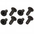 Uxcell 8pcs M4x10mm 10 9 Grade Flat Countersunk Head Hex Socket Left Hand Thread Bolt