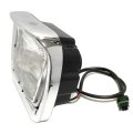 Niuparts 2 Sets 5x7 Sealed Beam Headlight With Housing Base Bucket Metal Black Bezel Chrome Fit 07-20 Peterbilt 365 367 16-20