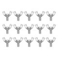 15pcs 1 4-20 X 3 8 Wing Butterfly Screw Bolts 304 Stainless Steel Machine Fastener Thumb Hand Screws For Electronic Equipment 