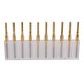 10pcs 2 0mm 1 8 Shank Engraving Bit Titanium Coating End Mill Pcb Cut Tool