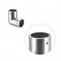 Uxcell Rail Elbow Fitting 90 Degree 2-way Zinc Alloy Pipe Connector For 25mm 1 Od