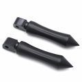 Httmt- Black Slim Motorcycle Footpeg Kit Compatible With 09-15 V-max Hond Vtx Shadow Triumph Rocket P N Mt095-005-bk