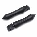 Httmt- Black Slim Motorcycle Footpeg Kit Compatible With 09-15 V-max Hond Vtx Shadow Triumph Rocket P N Mt095-005-bk
