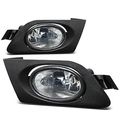 Honda Civic Headlight Black Bumper Fog Light Clear Lens Grille 7th Generation Es Em D17