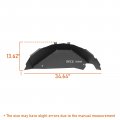 Hooke Road Jk Rear Inner Fender Liners Aluminum Wheel Well Liner For 2007-2018 Jeep Wrangler Unlimited 2 4 Doors 2pcs