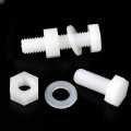 Hscrstar White Full Thread Nylon Metric Large Size 70mm-150mm Hexagonal Head Bolt Nut Washer 80mm M6 10sets