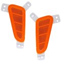 Front Bumper Reflector Pair For Hyundai Kona 2018 2019 2020 2021 Amber Lens Capa Certified Driver And Passenger Side Replaces 