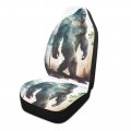 Zenwawa Watercolor Sasquatch Seat Cover For Car Trucks Universal Fit Automotive Protector With Back Pocket 2 Set