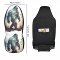 Zenwawa Watercolor Sasquatch Seat Cover For Car Trucks Universal Fit Automotive Protector With Back Pocket 2 Set