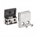 Uxcell Glass Clamp 4pcs Adjustable 8-10mm Thickness 48x43mm 304 Stainless Steel Flat Back Square Bracket Clip For Balustrade