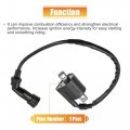X Autohaux Ignition Coil For Yamaha Big Bear 400 Yfm400a Yfm400 Yfm400f 4x4 2000-2012 Atv Replacement With Spark Plug Cap Black