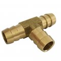 Barbed Tee 5 8 X Barb T Brass Hose Fitting 3 Way Connector Fuel Air Gas Water 5pcs