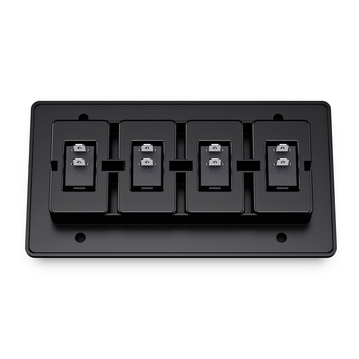 Leisure Led Modern Quadruple Spst On-off Switch With Bezel 12-volt For Rv Trailer Camper Label Sticker Black