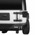 Hooke Road Jk Tailgate Hinge Mounted Single Flag Antenna Holder Kit Compatible With Jeep Wrangler Unlimited 07-18
