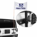 Hooke Road Jk Tailgate Hinge Mounted Single Flag Antenna Holder Kit Compatible With Jeep Wrangler Unlimited 07-18