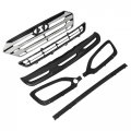 Kuafu Front Upper Lower Grille Compatible With 2013-2016 Hyundai Santa Fe Sport Replacement For Hy1200163 Hy1036118 W Fog Light
