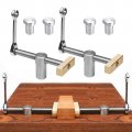2 Sets Woodworking Desktop Clip 20mm Stainless Steel Fast Fixed Quick Adjustable Vise Benches Fixture Clamping Tool Kit With 