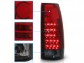 Amerilite For 1988-1999 Chevy Gmc Full Size C K Pickup Truck Tahoe Suburban Red Smoke Led Replacement Tail Lights Assembly Pair