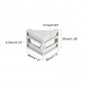 Uxcell 8pcs Inside Corner Bracket Gusset 38x38x35mm 4040 Angle Connectors For 4080 Series Aluminum Extrusion Profile Silver