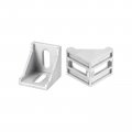 Uxcell 8pcs Inside Corner Bracket Gusset 38x38x35mm 4040 Angle Connectors For 4080 Series Aluminum Extrusion Profile Silver
