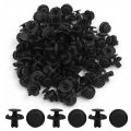 Uxcell A16072100ux0936 100pcs Plastic Rivets Trim Panel Push Type Fastener Retainer Clips 7mm Black 50 Pack