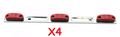 4 Red Identification Led Light Bar Marker 16 Stainless Steel Truck Trailer 15115r 