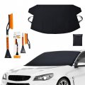 Econour Car Windshield Cover For Ice And Snow 69 X42  Brush Scrapers 1 Pack With Scratch Free Bristle Head Winter Kit Cars 