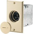 Eaton Tr5797 Tamper Resistant Commercial Single Floor Box Assembly 125-volt Black Brass Finish 