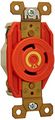 Hubbell Ig2610 Ac Receptacle Nema L5-30 Female Orange Isolated Ground 