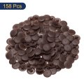 Screw Cap Covers 158pcs 17mm Plastic Self-lock Nut Decoration Cover For Phillips Cam Fitting Self-tapping Dark Coffee