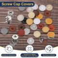 Screw Cap Covers 158pcs 17mm Plastic Self-lock Nut Decoration Cover For Phillips Cam Fitting Self-tapping Dark Coffee