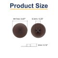Screw Cap Covers 158pcs 17mm Plastic Self-lock Nut Decoration Cover For Phillips Cam Fitting Self-tapping Dark Coffee