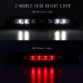 Tresound For 1997-2010 Dodge Dakota Led Bar 3rd Third Tail Brake Light Rear Cargo Lamp High Mount Stop Chrome Housing Smoke