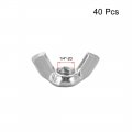 Uxcell 1 4 -20 Wing Nuts Carbon Steel Zinc Plated Fasteners Parts Hurrican Screws Hand Twist Tighten Ear Butterfly Nut 40pcs