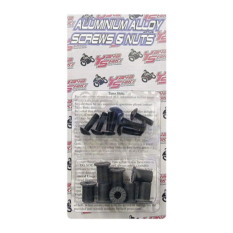 Yana Shiki Ynskws1128 Black Replacement Style Universal Fit Windscreen Screw Kit