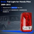 Tail Light Assembly For 2009 2015 Honda Pilot Driver Side Lh Rear Lamp With Bulb And Wiring Harness Replaces 33550-sza-a01