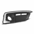 Ho1039148 Front Fog Light Bezel For Honda Civic Ex Ex-l Touring 2019-2021 Passenger Right Side Smooth Chrome With Black 