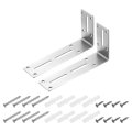 2pcs Adjustable L-shape Corner Brace 90 X 180 45mm L Slotted Joint Right Angle Bracket With Screws For Fixing Furniture Wood 